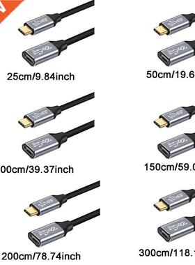 Type C Extender Cable USB C Extension Cord 100W Male to Fema