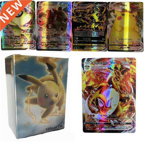 2022 New 100pcs/Set Pokemon Cards Vmax English Charizard Rai