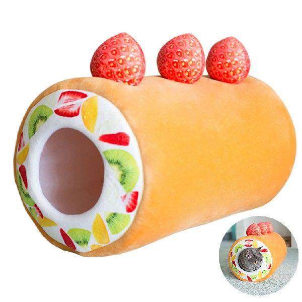 2019 New Cake Shape Winter Cat Beds Soft Warm Small Dog Bed