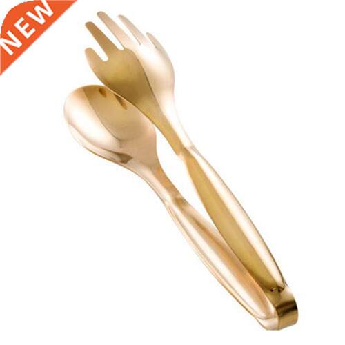Stainless Steel Food Tongs Gold Kitchen Utensils Buffet Cook