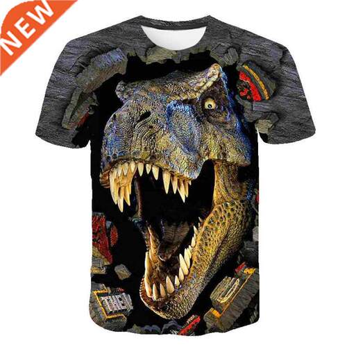 Kids Boys T-shirt Baby Short Sleeve Dinosaur Tops Children S