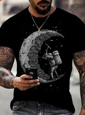 Summer hot-selling fashion men's high-quality loose T-shirts