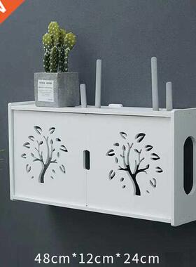 Large Wireless Wifi Router Storage Box PVC panel Shelf Wall