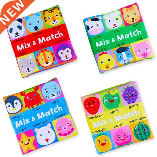 Cloth Book Cartoon Animal Face Matching Torn Baby Stereo Clo