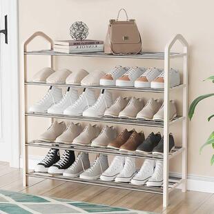 Shoe Rack Aluminum Metal Standing Shoes Shelf 多层简易鞋架