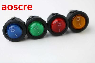 KCD1 Black Round Pin SPDT ON/OFF Rocker Power Switch AC 125