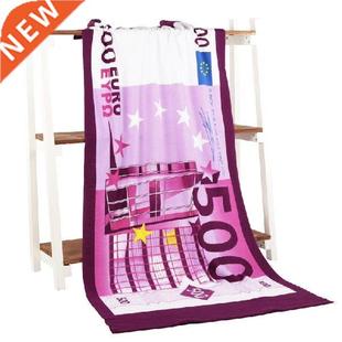 European Dollar Design Bath Towel Microfiber Printing