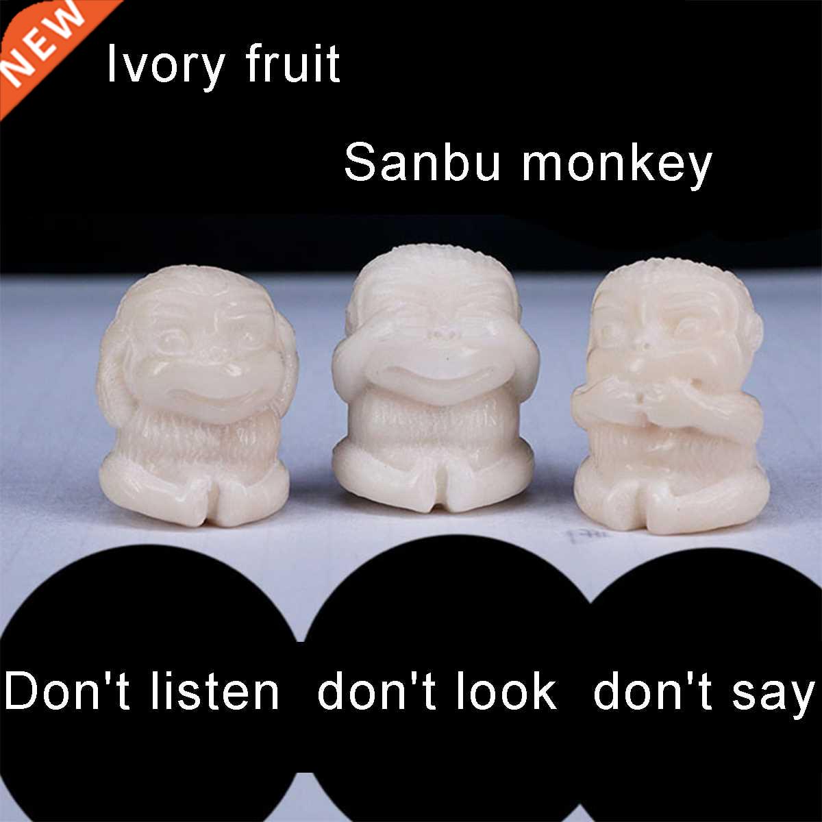 Decorative Monkey Pendant, Graven Ornaments, Ivory Nut Neck