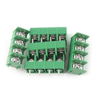 5 Pcs 4 Pins 7.62mm Pitch PCB Mount Screw Terminal Block