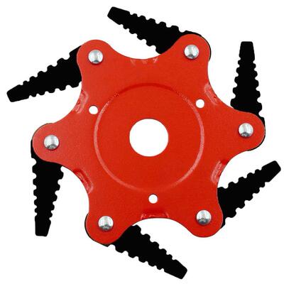 6 Teeth Steel Brush Cutter Head Blade 65Mn Weed Brush Trimme