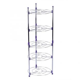 5 Tiers Home Kitchen Pans Pots Storage Rack Durable Metal Wi