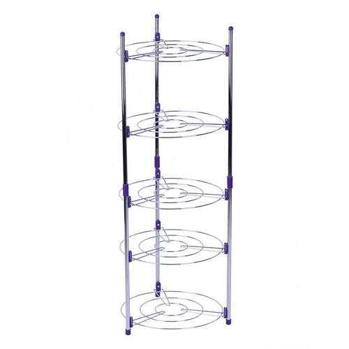5 Tiers Home Kitchen Pans Pots Storage Rack Durable Metal Wi