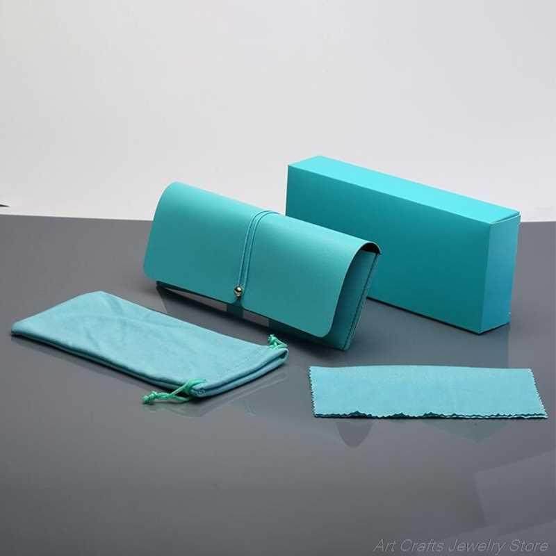 PU Leather Glasses Case Cover with Rope Buckle Storage Box S