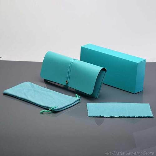 PU Leather Glasses Case Cover with Rope Buckle Storage Box S