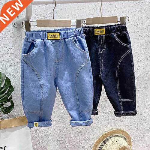 New Spring Kids Jeans Boys Girls Fashion Solid Jeans Childre