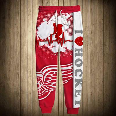 Detroit men's Casual Pants Red And White Stitching Beating F
