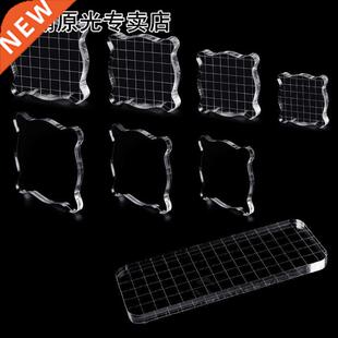 Hot Sell Acrylic Clear Stamping Block Grid and Grip Scrapboo