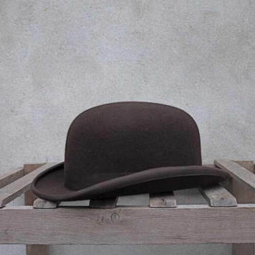 100% Wool Bowler Hat Women men 100% Crushable Traditional Bi
