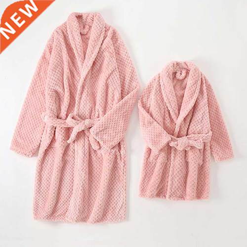 Family Matching outfits Autumn Winter Warm Children Bathrobe