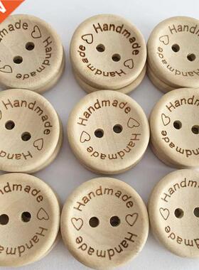50/100Pcs Wooden Buttons Clothing Decoration Wedding Decor
