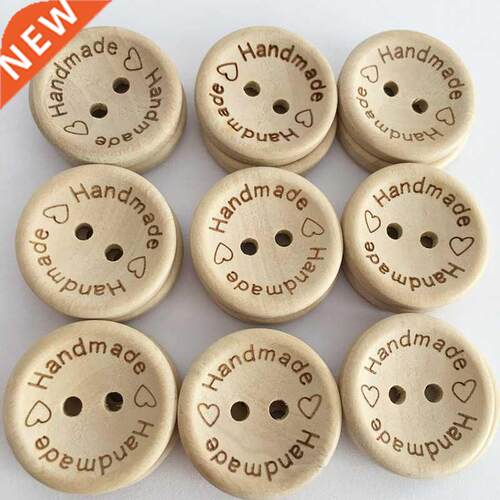 50/100Pcs Wooden Buttons Clothing Decoration Wedding Decor