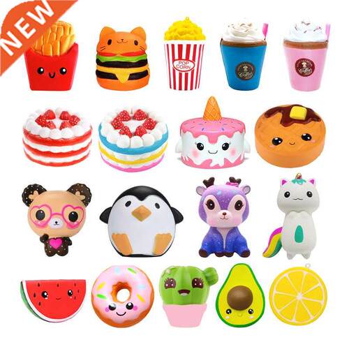 Jumbo Kawaii Popcorn Fries Panda Squishy Cake Deer Milk Sque