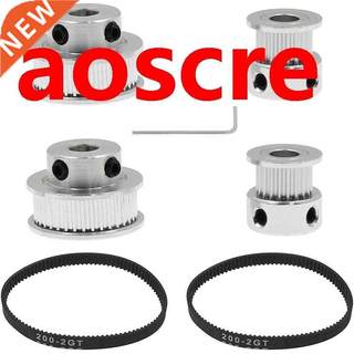 2 Sets GT2 Timing Belt Idler Pulley Aluminum Synchronous Whe