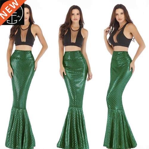 Christmas Cosplay Halloween party Costume mermaid maxi skirt