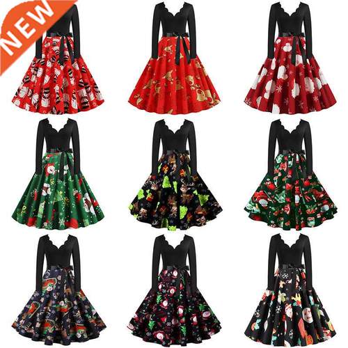 2021 Fall Big Halloween Lady Christmas dress女士圣诞大摆裙