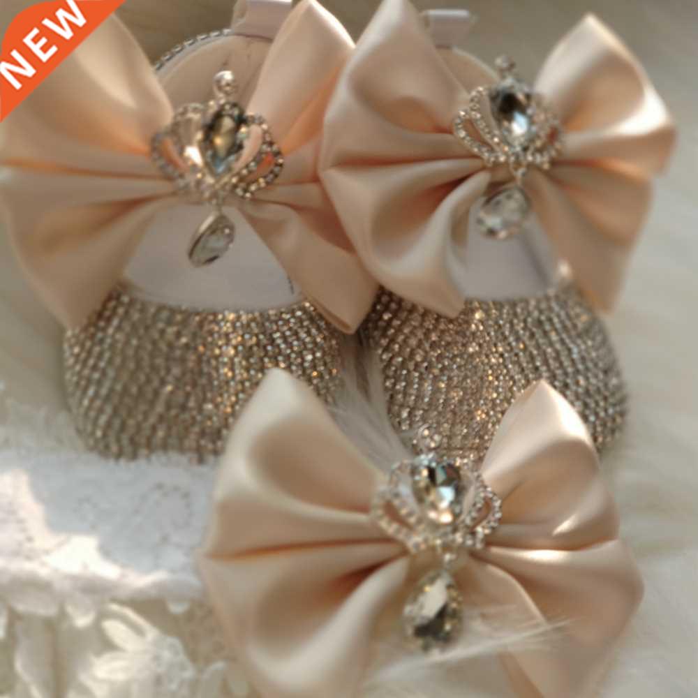 Dollbling Luxury Rhinestones Baby Girl Shoes First Walker He