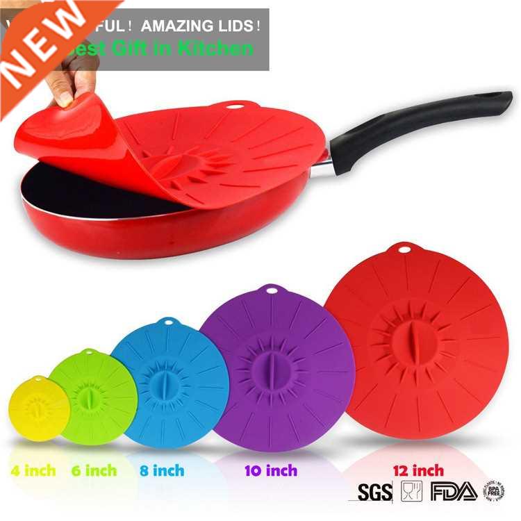 Cooking Pot Pan Lid Fresh Tos Keeping Gadgets Silicone Mic