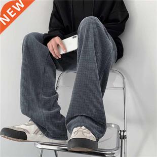 Privathinker Black Gray Color Men Casual Pants Corduroy Man