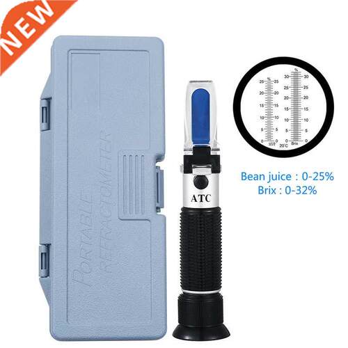 HandHeld Refractometer Bean juice concentration meter 0-25%