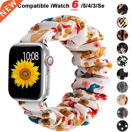 Scrunchie Strap for Apple watch band 44mm 40mm 42mm 8mm Ela