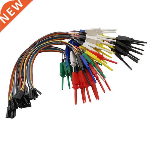 10Pcs/lot Test Hook Clip Test Leads Logic Analyzer Cable Gri