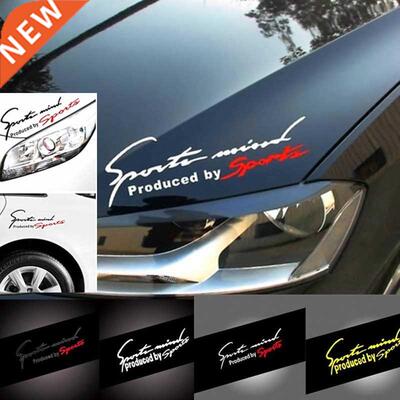 r 1PCS Black Red Racing Car Auto Reflective TRD Car Vi