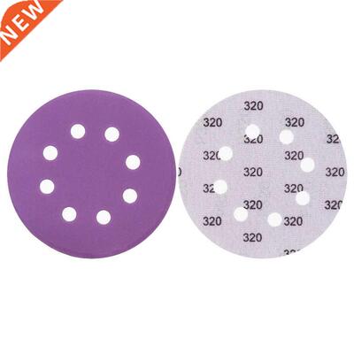 10PCS 128mm/5 Inch 8 Holes Sandpaper Round Shape Sanding Dis