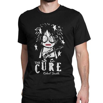 Men T-Shirt The Cure Robert Smith Awesome Cotton Tees Classi