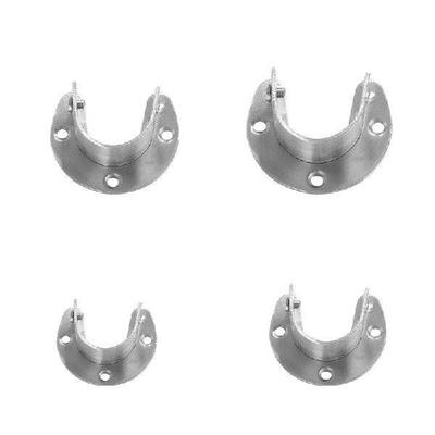 2 Pcs U Shape Clothes Wardrobe Closet Rail Bracket Rod