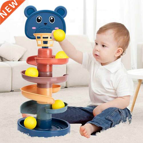 Baby Toys Rolling Ball Pile Tower Early Educational Toy For