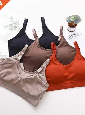 Push Up Solid Sports Bra Cotton Sports Bras Women Jogging Gy