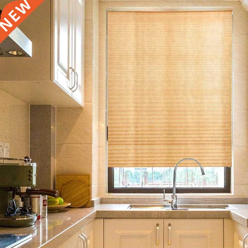 home self-adhesive pleated blinds half blackout windows curt