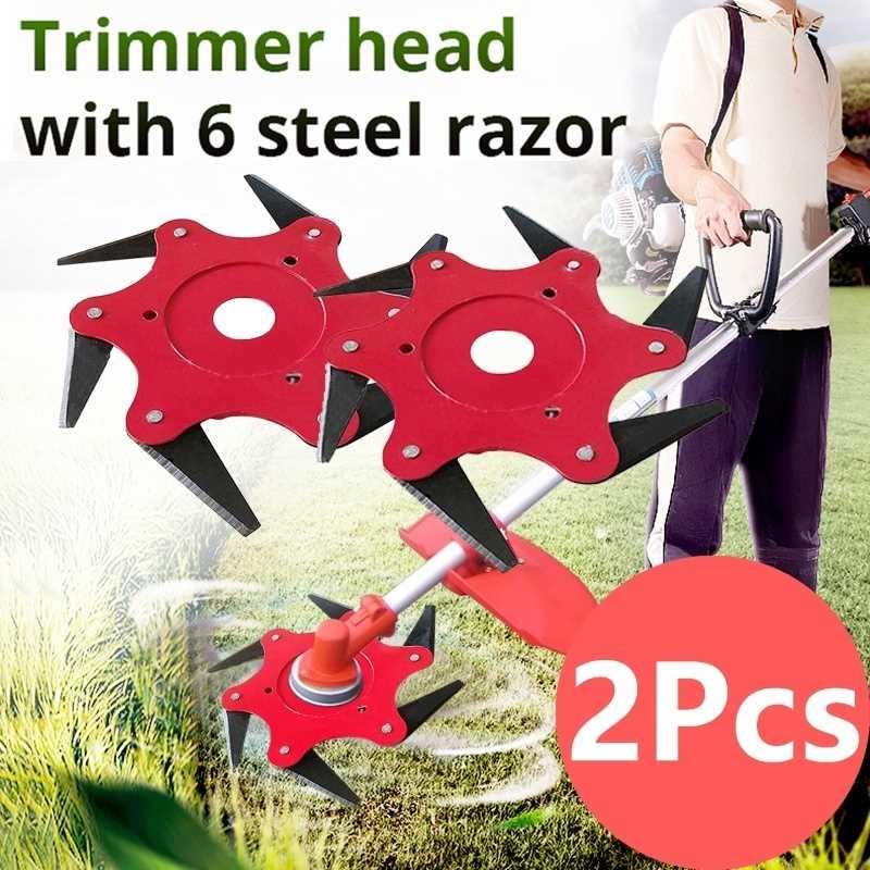 New 6 Blades Grass Trier Head Brush Cutter Weed Brush