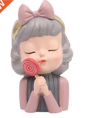 Flower Pot Cute Girl Resin Succulent Pots For Plants Mini