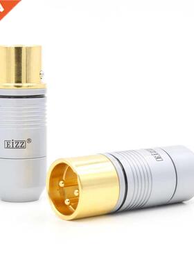 4pcs EIZZ 24K Gold Plated Beryllium Copper Male Female XLR C