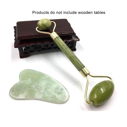 1pc Facial Massage Roller Double Heads Jade Stone Face Lift