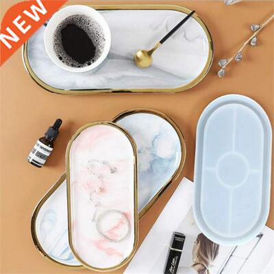 White Oval Mold Ashtray Mold Coaster Flexible Silicone Tray