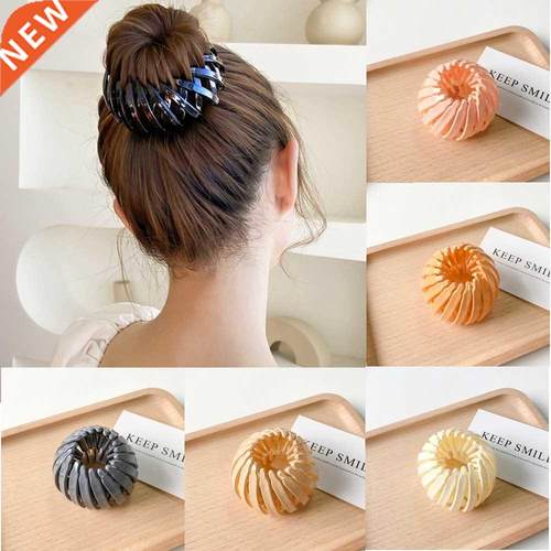 New Fashion Women Bun Hair Claw Horsetail Buckle Hair Clip B