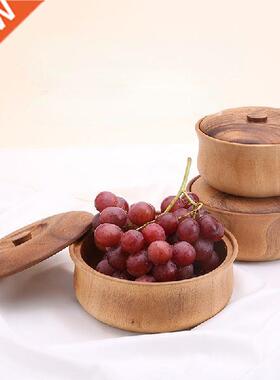 Acacia covered wooden bowl household fruit container plate
