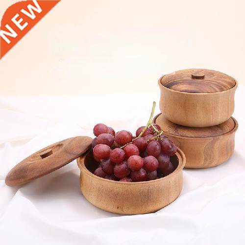 Acacia covered wooden bowl household fruit container plate